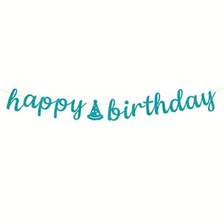 크로스보더 HappyBirthday 생일파티 금파 자모 깃발 라화 케이크 깃발 장식품 in