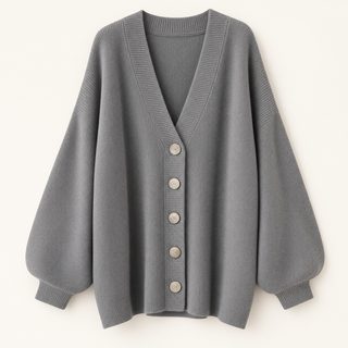 日韩新款春秋冬毛衣开衫女大码显瘦款宽松外套针织上衣慵懒风排扣