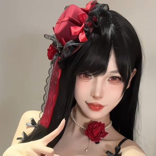 y2k 오리지널 핸드메이드 다크 고딕 리본 로즈 레이스 아비 컬처 헤어 액세