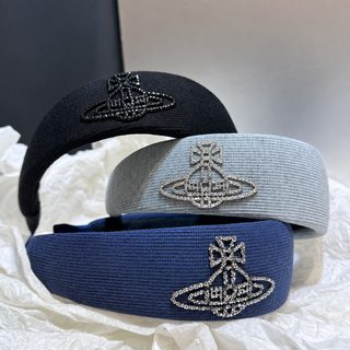 여성 니트 와이드 헤어밴드 샤넬풍 복고 압박 머리띠 데일리 헤어액세서리