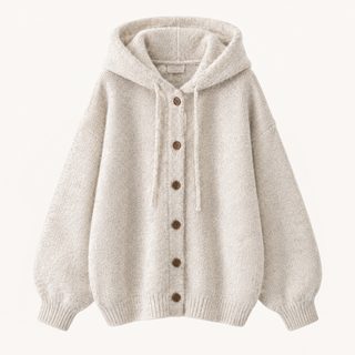 连帽毛衣开衫女秋冬季加厚韩系穿搭宽松慵懒风软糯针织衫外套上衣