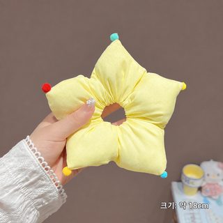 도파민 별 머리띠 귀엽다 한국계 고급감 완자 머리끈 창의력 장권 초대형머리꽃 용모치