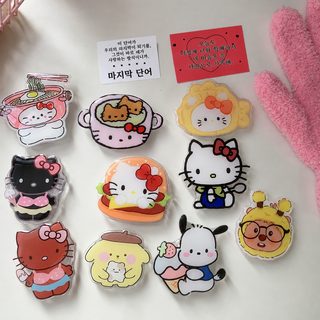 산리오 캐릭터 스마트폰 그립톡 3M 접착식 책상 거치대 휴대폰 팝그립