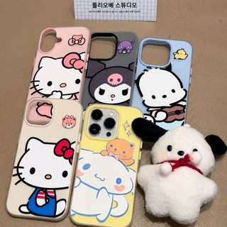 산리오 캐릭터 표정 아이폰 젤리 케이스 이중 보호 범퍼 케이스 iPhone 11~16