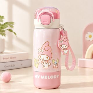 어린이 보온병 380ml 스테인리스 빨대 물병 휴대용 등교 준비물