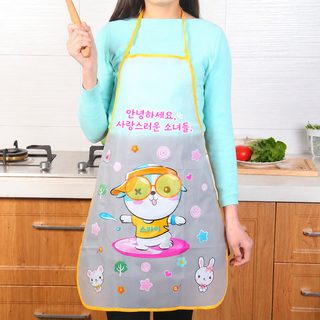 크로스보더 아마존 귀여운 만화 공주 앞치마 주방 기름 방지 민소매 반신 허리 가사 앞치마 겉옷