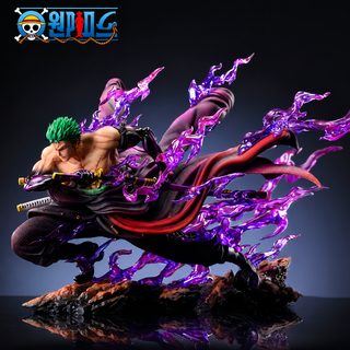 원피스 조로 피규어 발도 포즈 GK 조각상 이펙트 파츠 포함 17cm PVC 장식 모델
