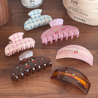 둬웨이 아세테이트 체리 집게핀 8cm 10cm 여성 어린이 올림머리 헤어핀 스프