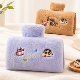 포근한 털커버 주입식 온수주머니 손난로 1500ml