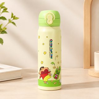 正版蜡笔小新 卡通保温杯新款弹盖双饮设计可爱便携家用饮水