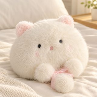 고양이 인형 충전식 온수 찜질팩 털커버 손발 배 보온