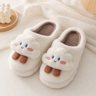 여성 구름 털 슬리퍼 가을 겨울 실내 보온 방한 미끄럼 방지 산후조리 슬리