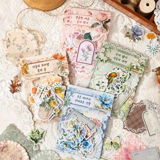 열진화간 옛일 손장부 스티커 손장부 소재지 크로스보더 스티커 소재팩 diy