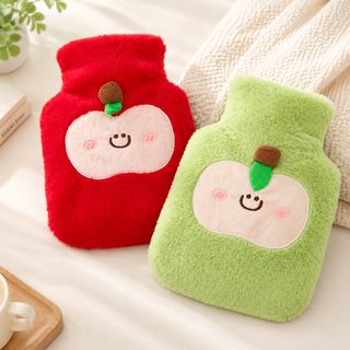 사과 자수 커버 분리형 보온 물주머니 500ml 손발 온수 찜질팩