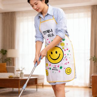 한국판 귀여운 만화 공주 방수 앞치마 주방 요리 방유 방수 민소매 반신 앞치마 도매