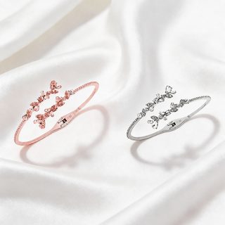 GVC 기가정공 고버전 쌍생화 팔찌 번화 개구부 팔찌 경사 패션 백합 기질 손