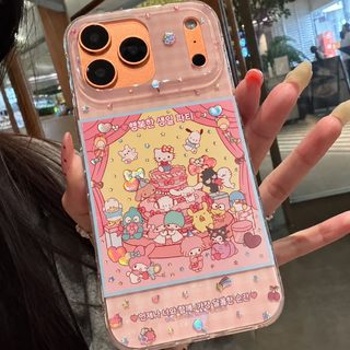 귀여운 라듐 삼려갈매기 파티는 애플 17pro/16promax 휴대전화 케이스 15 보호대