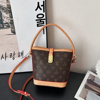 올드 플라워 사치 버킷백 고급감 빈티지 프린트백 여성용 2025 신형 휴대용