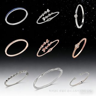고품질 큐빅 오픈 뱅글 팔찌 모음 별빛 플라워 사각 스톤 뫼비우스 행운 팔
