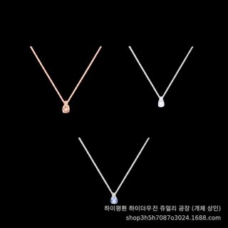 GVC 지자 나일강의 눈물 여성 목걸이 인조 크리스탈 쇄골 체인 웨딩 생일선