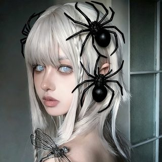 할로윈 거미 머리핀 암흑풍 코스프레 분장용 헤어핀 파티 사진 촬영 소품