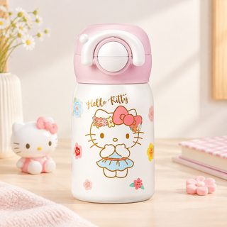 어린이 빨대 물병 이중 음용 스테인리스 보온병 휴대용