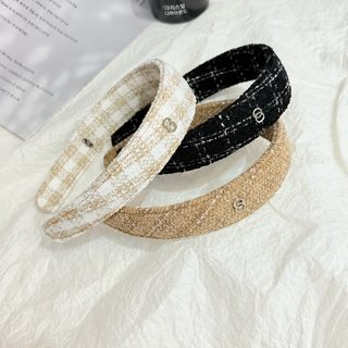 여성 체크 헤어밴드 레트로 클래식 데일리 패션 머리띠