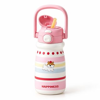 어린이 유치원 초등학생 손잡이 빨대 보온병 520ml