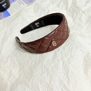 피질 마름모꼴 격자 스펀지 머리띠 빈티지 ins 머리띠 증가 두개골 꼭대기