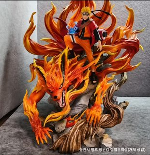 나루토 S+ 호화판 십년백인 구미 나루토 초대형 35cm PVC GK 피규어 장식 모델