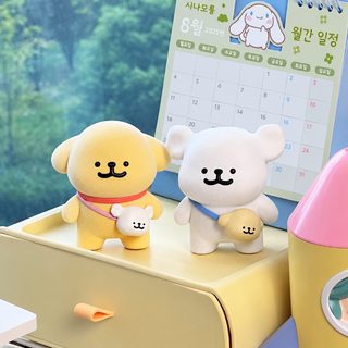 라인 강아지 우리 둘은 세계에서 제일 친한 블라인드 박스 피규어 주변 귀