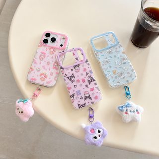 산리오 쿠로미 시나모롤 마이멜로디 아이폰 케이스 별고리 손잡이 실리콘