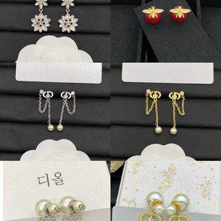 D가/신형 디가 귀걸이 CD 자모 복고 귀장식 고판 황동 수술 불규칙 사랑 공장