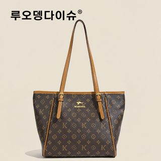 스트리트 트렌드 프린트 여성 가방 토트백 2025 신형 크로스보더 대용량 숄