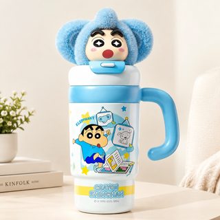 인형 장식 손잡이 빨대 텀블러 750ml 차 거름망 보온보냉컵
