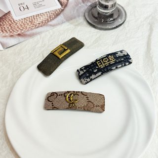 레트로 고급 헤어핀 여성 잔머리 고정 알파벳 패션 헤어 액세서리