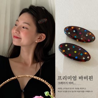 2026 한국판 포인트 드릴 무흔 클립 여자 잔머리 정리 신기 고급감 경사 워터