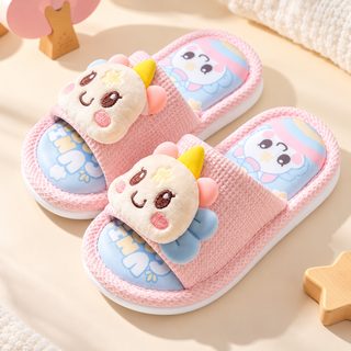 아동 린넨 슬리퍼 여름 봄가을 실내화 남아 여아 캐릭터 미끄럼방지 슬리퍼