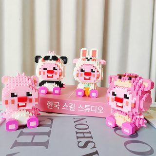 블라인드 박스 상품 루비 마이크로 입자 블록 초등학생 창의 지능 블록 조