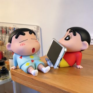 짱구는 못말려 휴대폰 거치대 움직이는 피규어 책상 장식 인형 선물