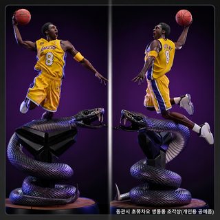 NBA 흑만바 코비 피규어 24호 농구 스타 모형 경의를 표하다 코비 전설 재현 피규어 장식품