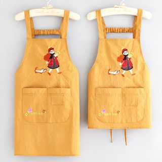 새로운 발수 방지 가정용 주방 음식 전용 앞치마 성인 귀여운 요리 앞허리 출근 오염 방지 작업복
