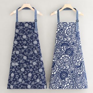 레트로 캔버스 앞치마 주방 요리 방오 작업용 성인 남녀 목걸이형 앞치마
