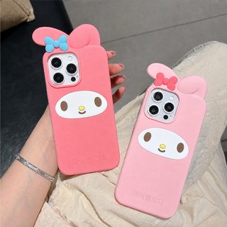 卡通可爱三丽鸥苹果15适用iPhone17pro max手机壳14防摔套美乐蒂