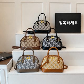 2025 신상 프린트 여성 가방 고급감 휴대용 캐주얼 빈티지 숄더 휴대용 조개