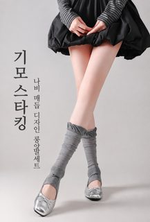 Mihimihi 여성 얇은 망사 중목 니삭스 봄여름 발레코어 JK 스타일 무지 양말