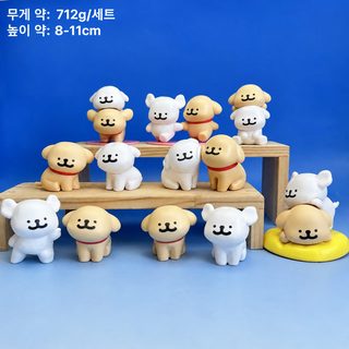 라인 강아지 시리즈 블라인드 박스 피규어 차량용 데스크 장식 소품 장난감