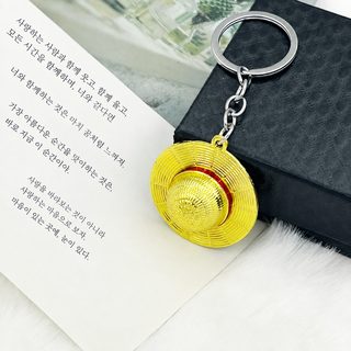 신형 애니메이션 주변 해적왕 열쇠고리 항해왕 노비 밀짚모자 금속 걸이 아