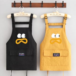 발수 방지 만화 앞치마 가정용 주방 요리 음식 전용 앞허리 오염 방지 인쇄 성인 심플 작업복