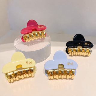 심플한 기질 초산 접합 금속 클립 여자 트럼펫 뒤통수 반발 상어 클립 반묶